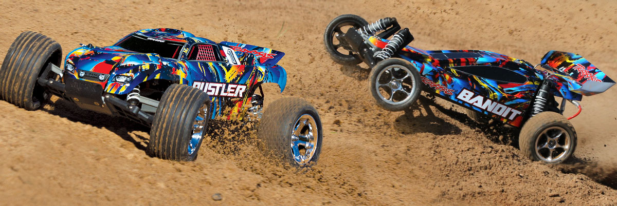 Traxxas Rustler and Bandit