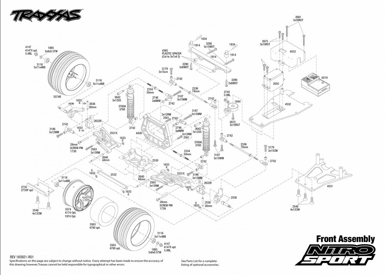 Nitro Sport (45104-1) Front Assembly Exploded View