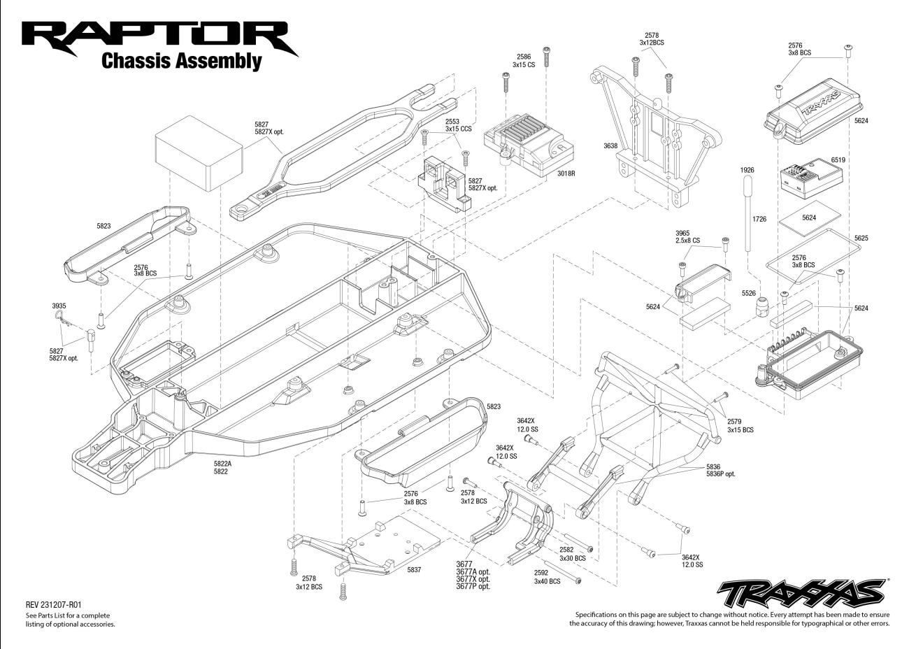Ford F-150 Raptor (58094-8) Chassis Assembly Exploded View