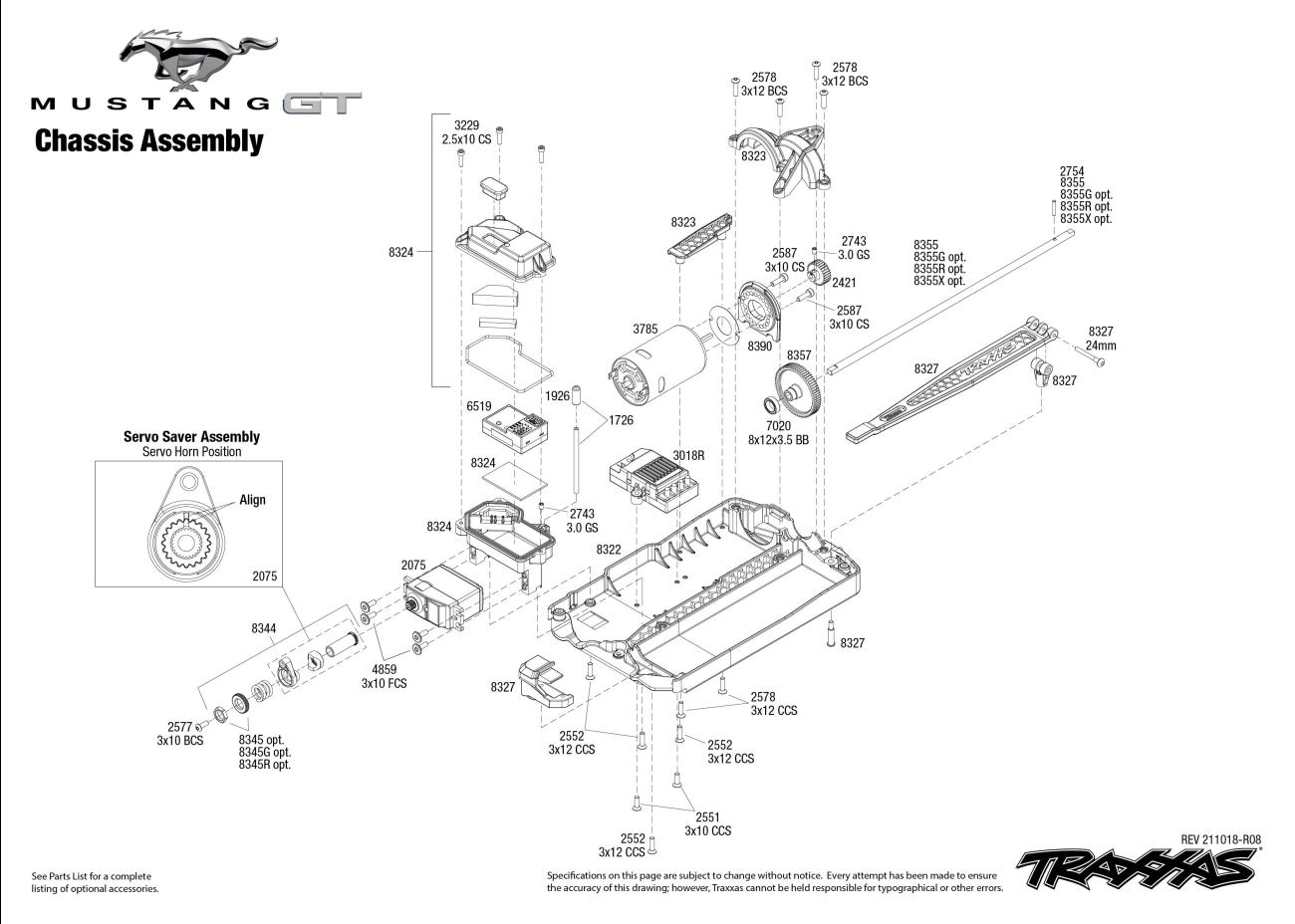 Ford Mustang (83044-4) Chassis Assembly Exploded View