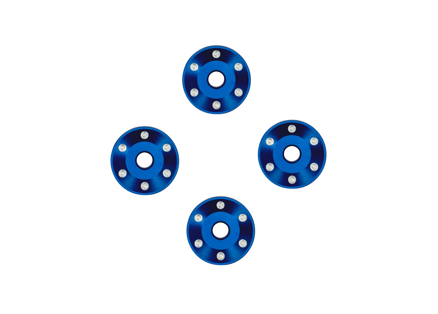 Blue Aluminum Wheel Washers (4)
