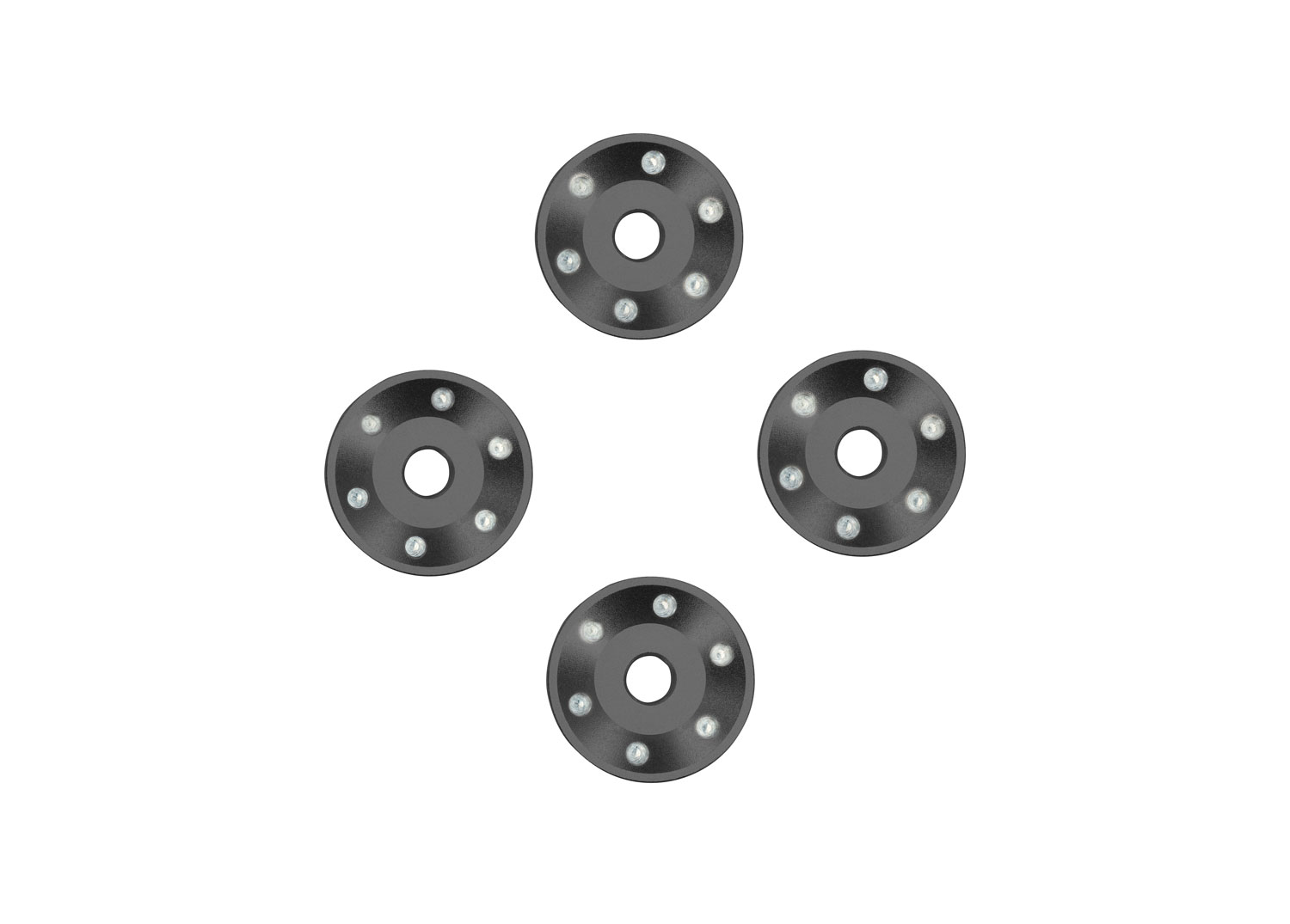 Gray Aluminum Wheel Washers (4)