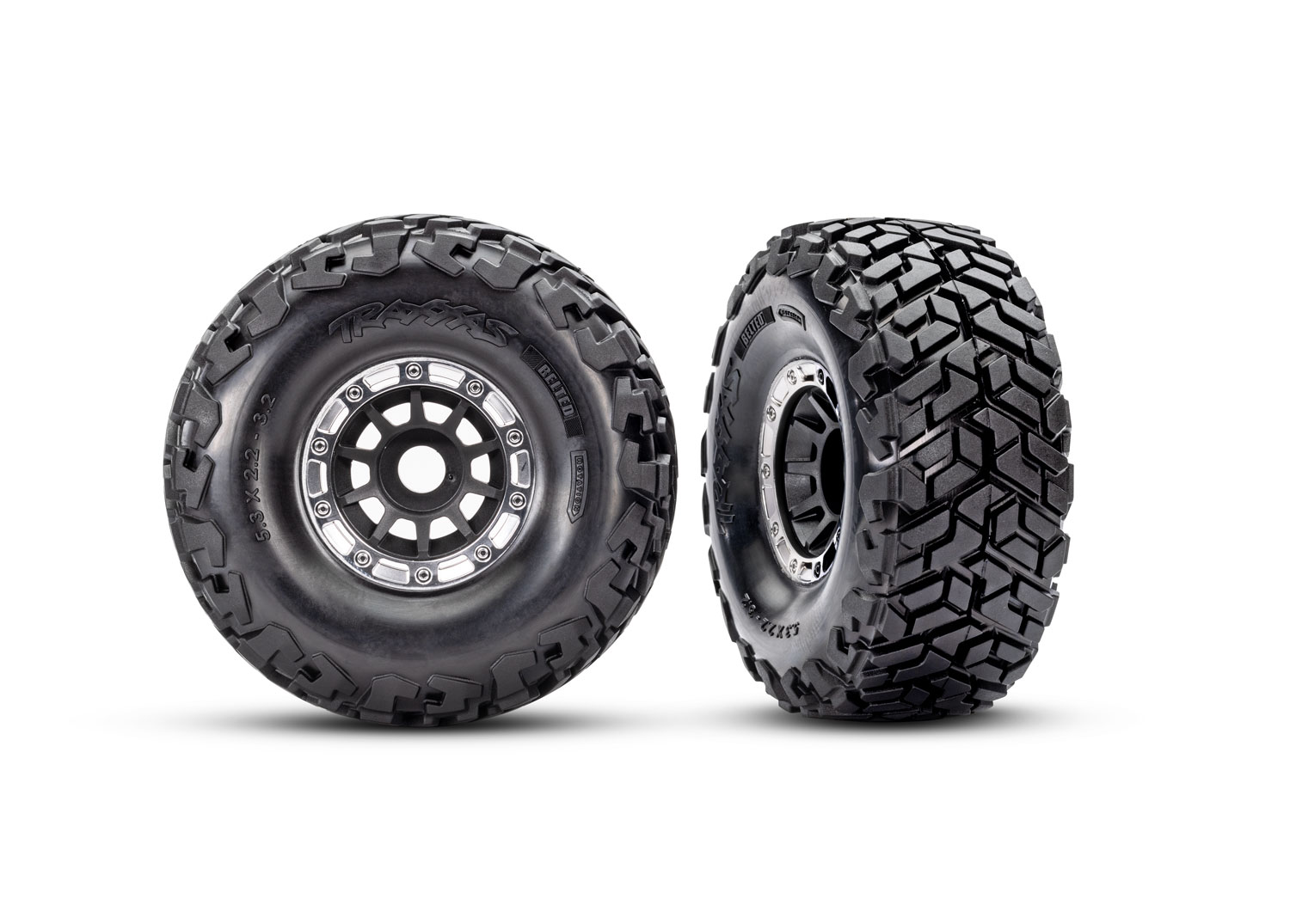 Black & Satin Wheels w/ Maxx SC Belted Tires (2)