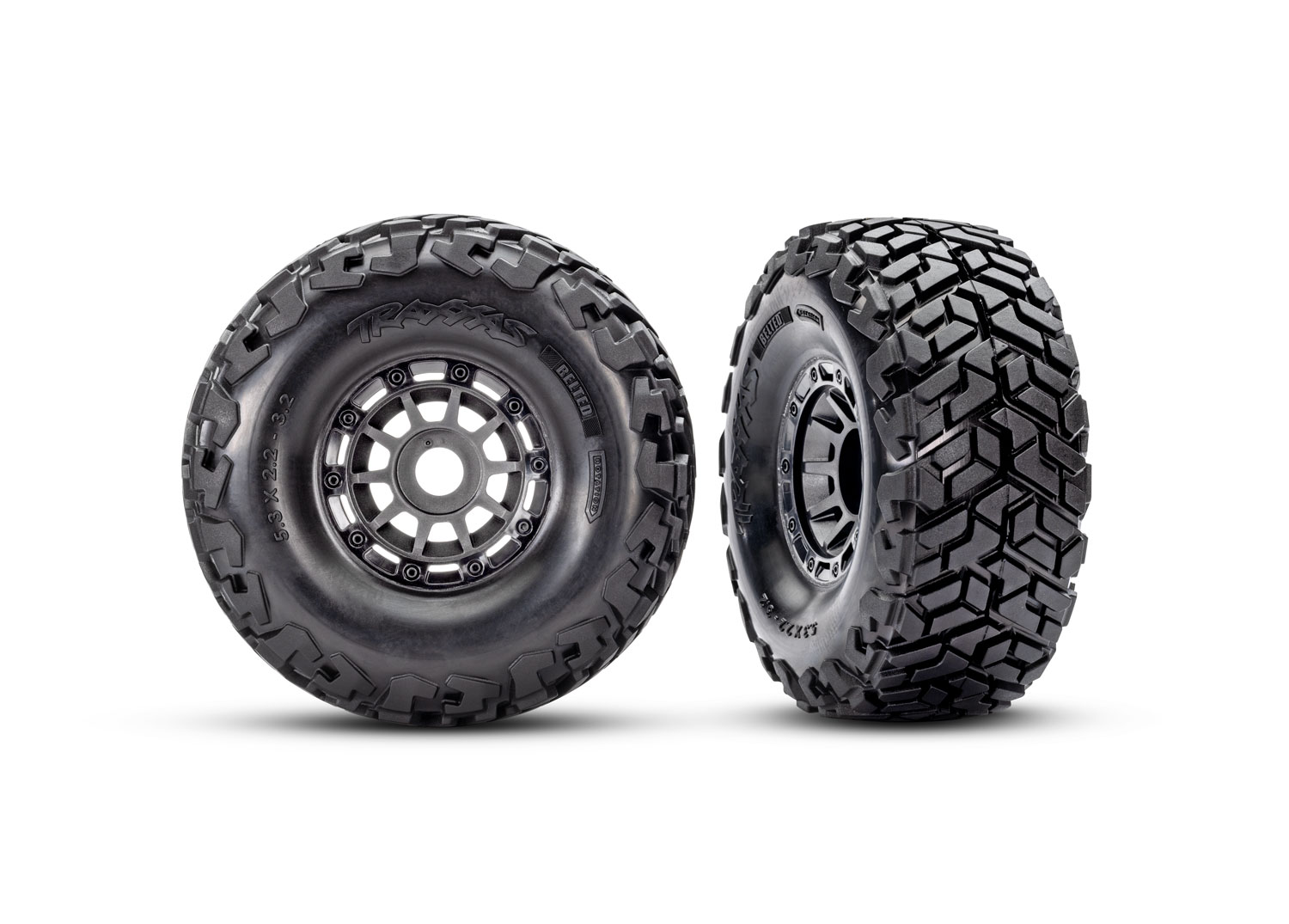 Gray Wheels w/ Maxx SC Belted Tires (2)