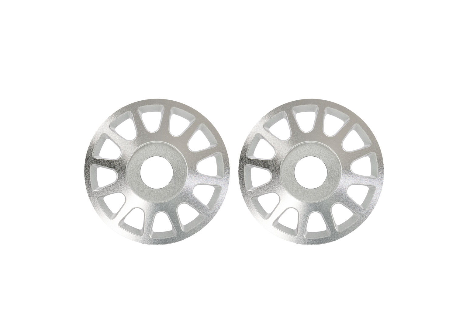 Pro Scale Silver Aluminum Wheel Centers (2)