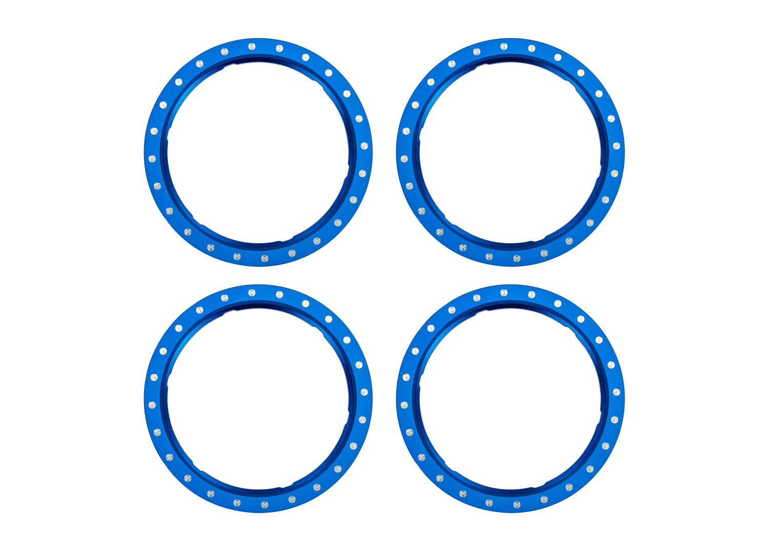 Pro Scale Blue Aluminum Beadlock Rings (4)