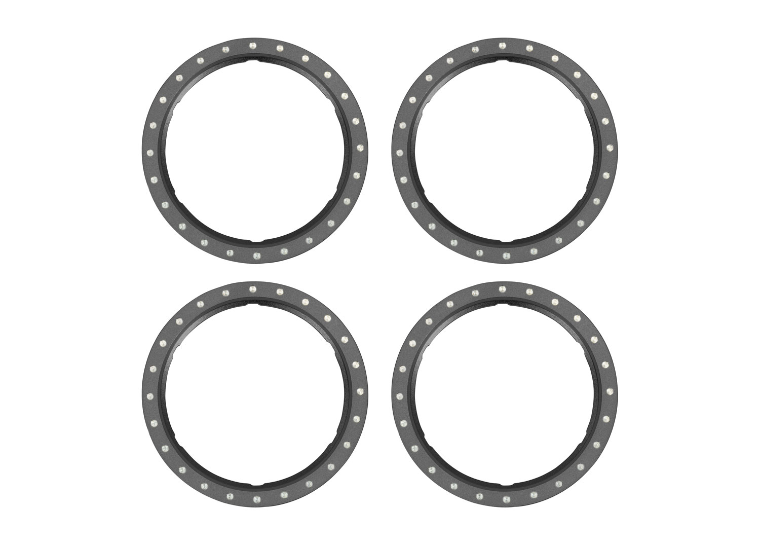 Pro Scale Gray Aluminum Beadlock Rings (4)