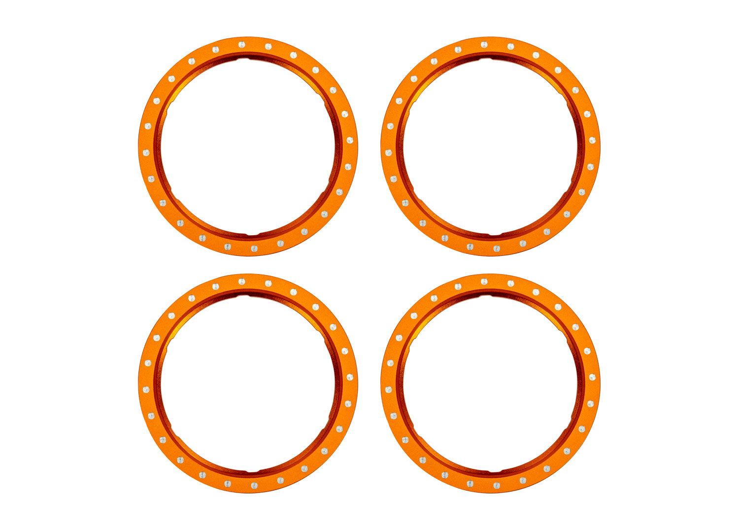 Pro Scale Orange Aluminum Beadlock Rings (4)