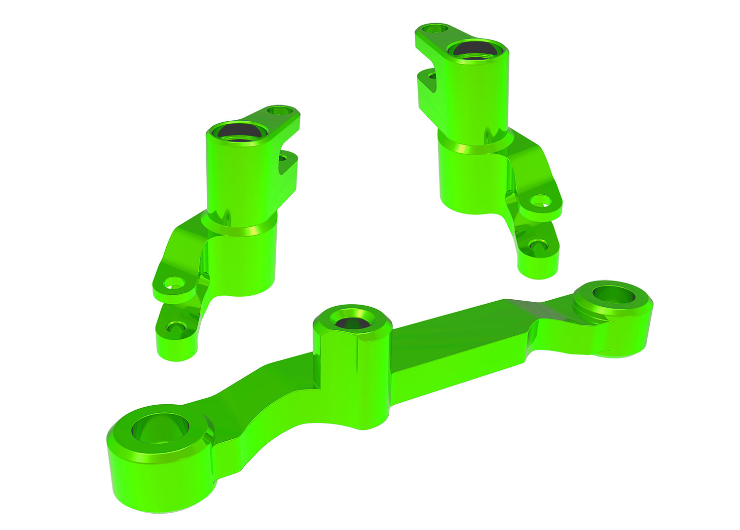 Green Aluminum Bellcrank Assembly with Drag Link