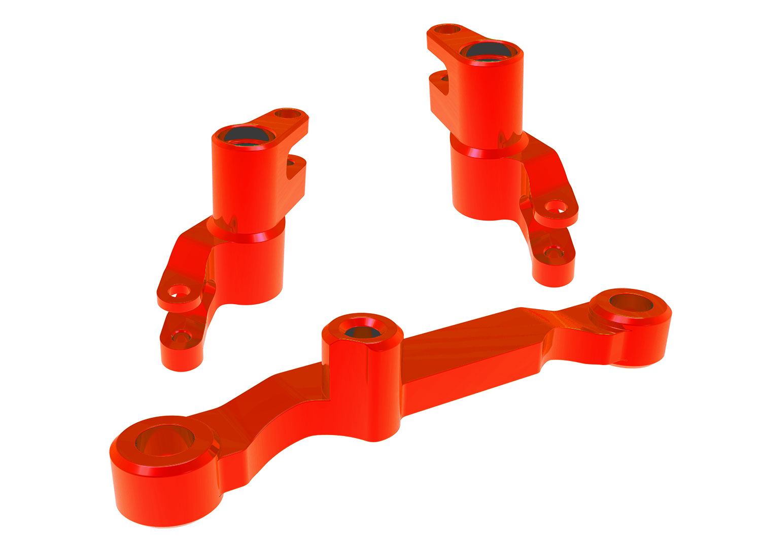Red Aluminum Bellcrank Assembly with Drag Link