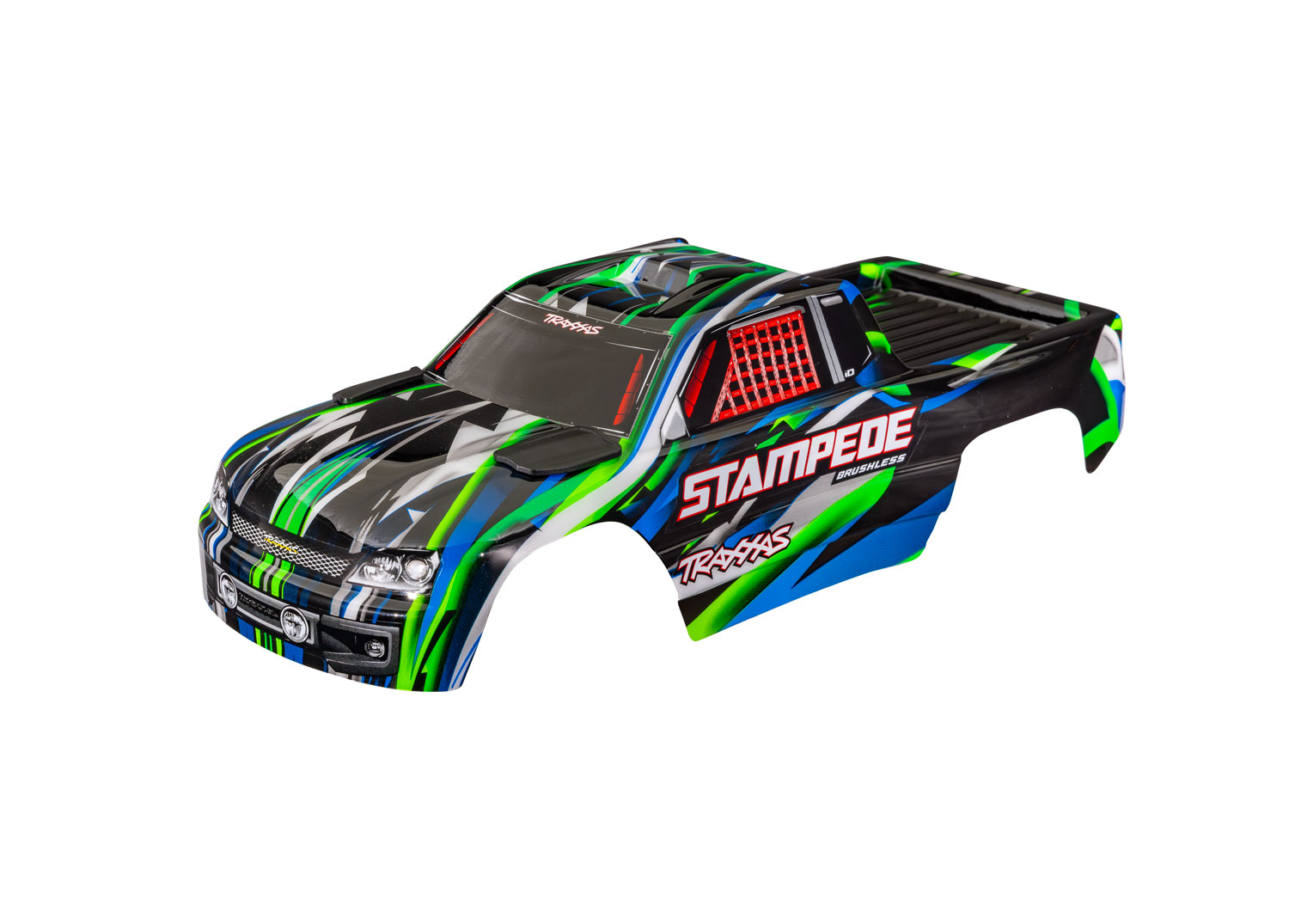 Stampede 2WD Green Clipless Body