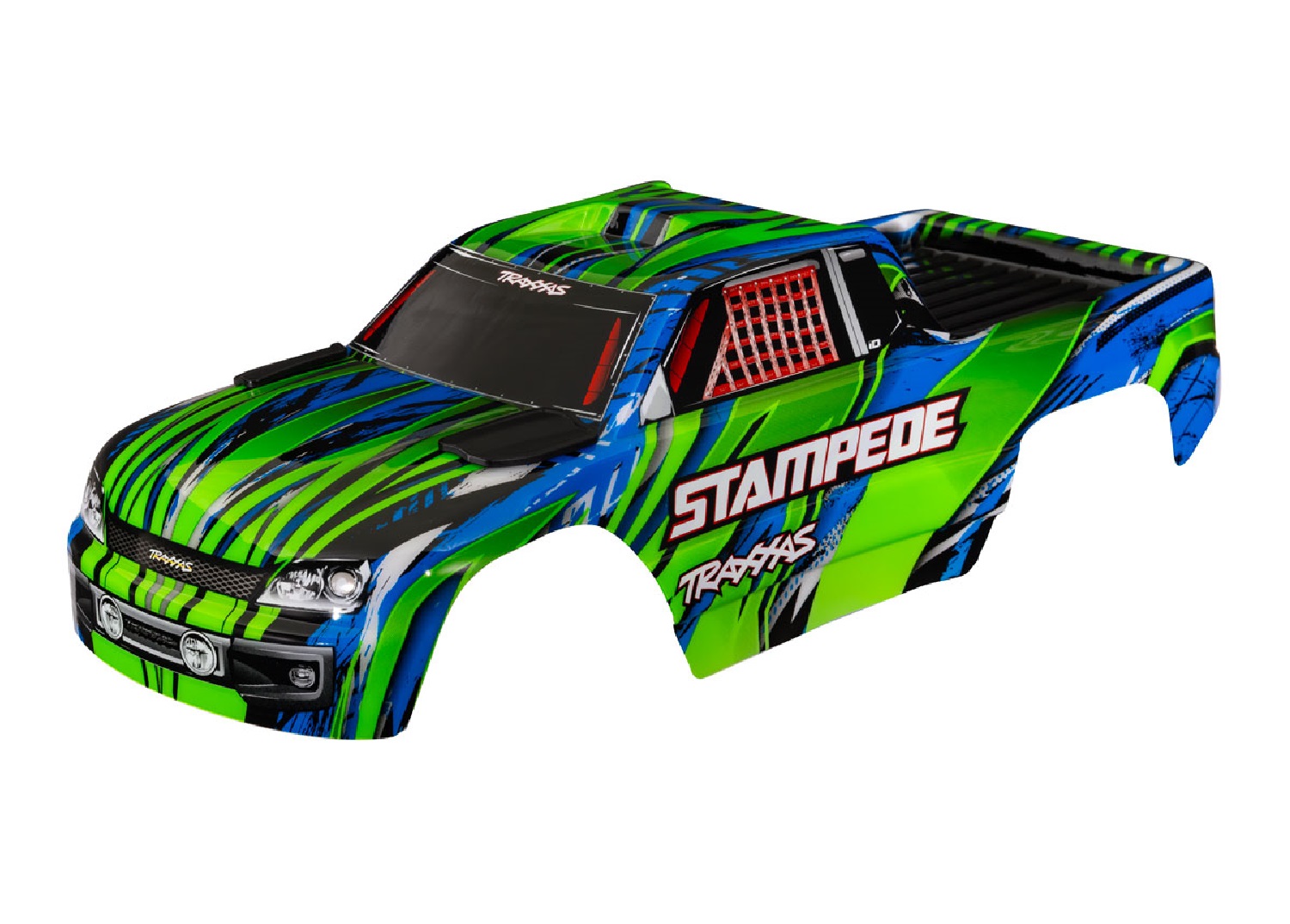 Stampede 2WD Green Clipless Body