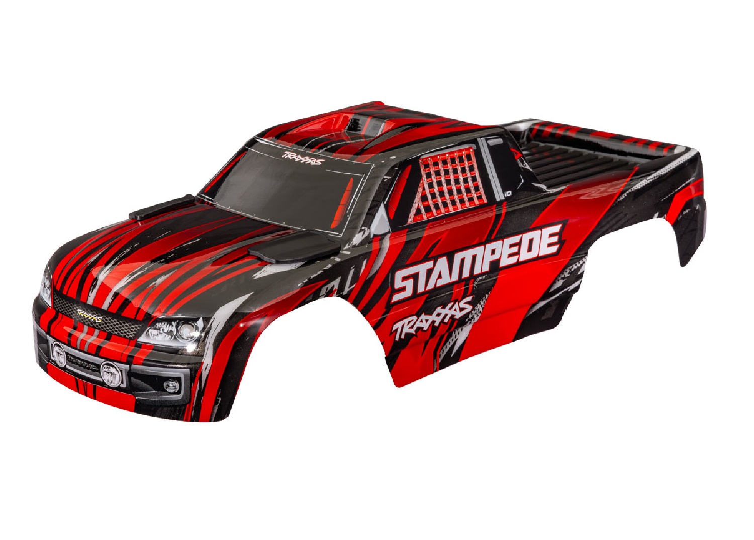 Stampede 2WD Red Clipless Body