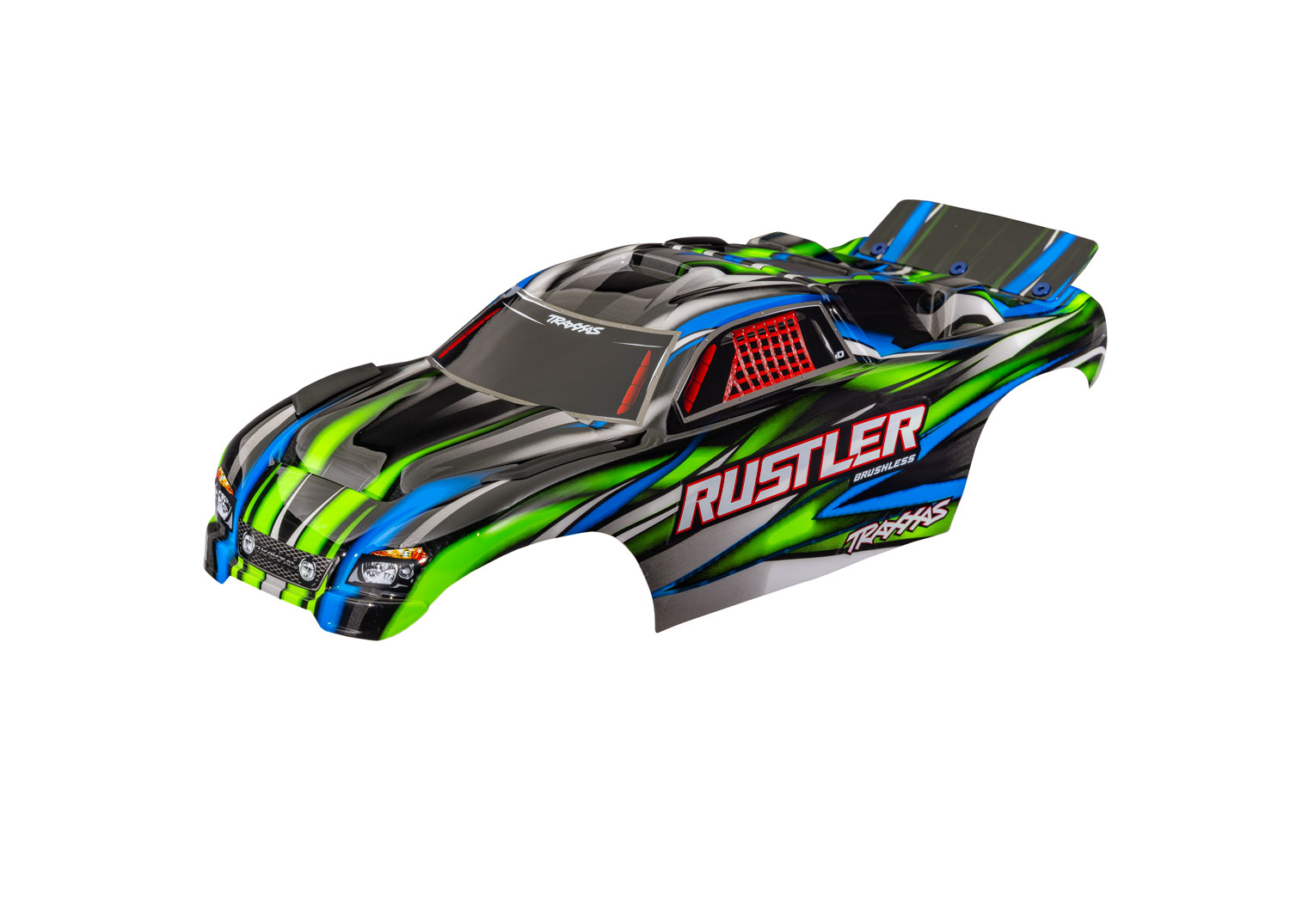 Rustler 2WD Green Clipless Body