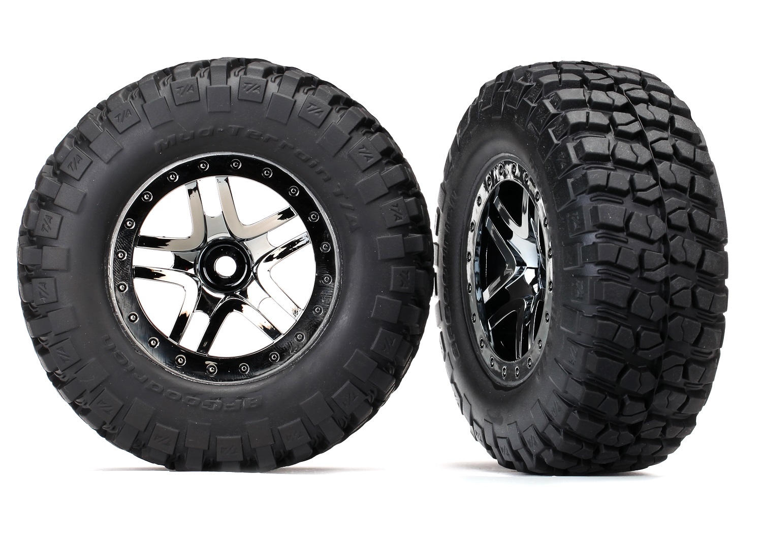 SCT Black Chrome Wheels w/ BFG S1 Tires (2)