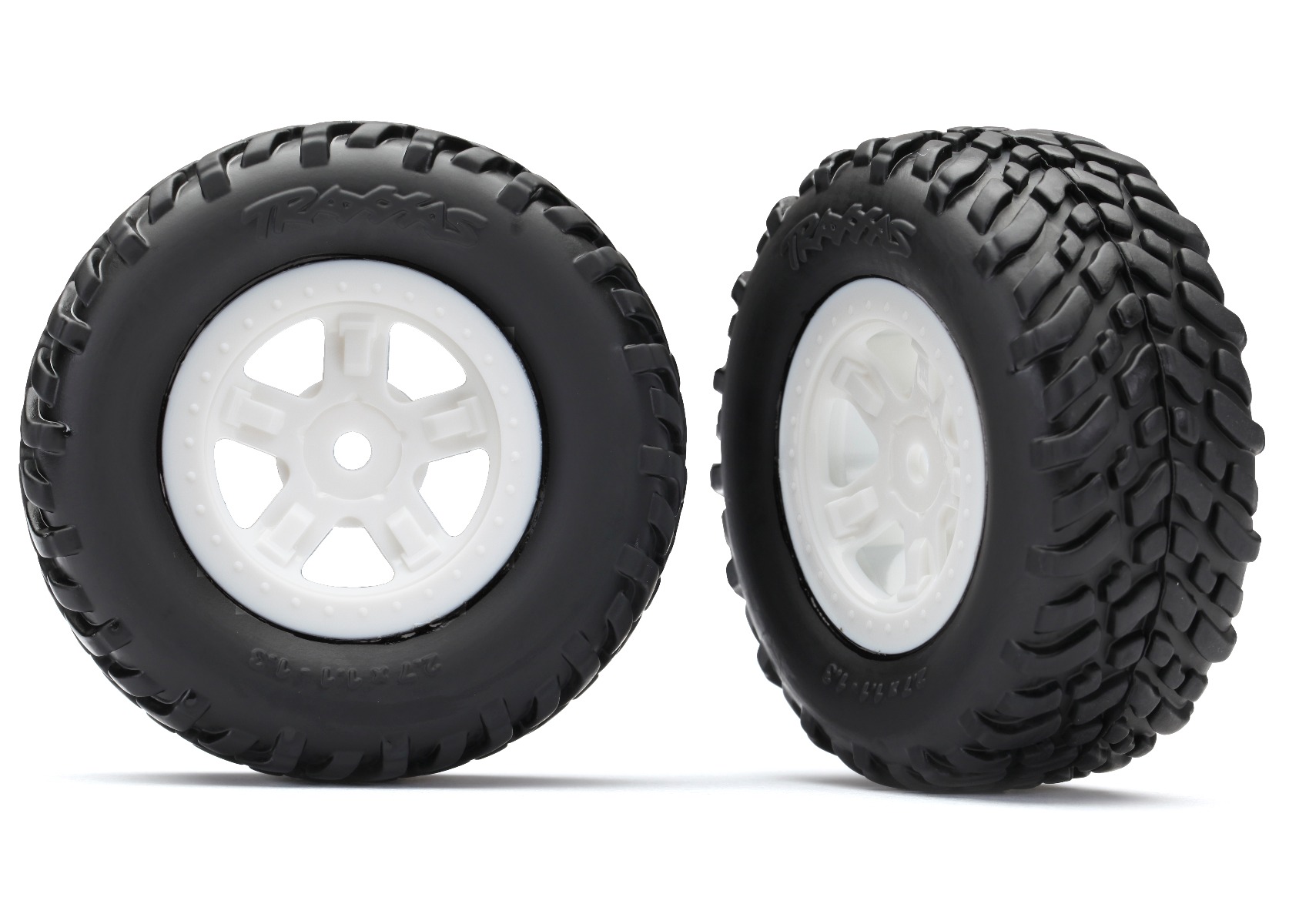 White 5-Spoke wheels with SCT Tires (2)