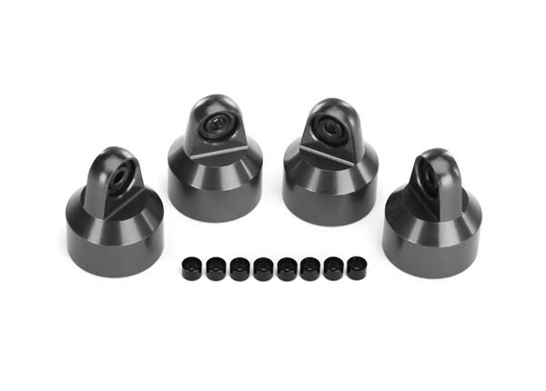 Gray Aluminum GTX Shock Caps (4) Gray Aluminum GTX Shock Caps (4)