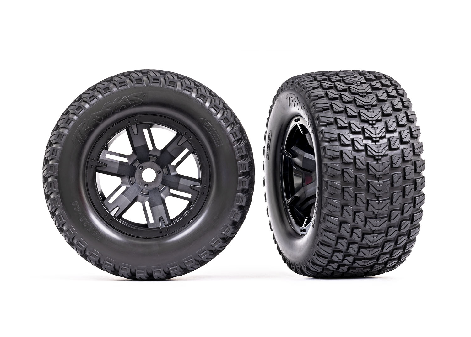 X-Maxx Black Wheels w/ Gravix Race Tires (L&R)