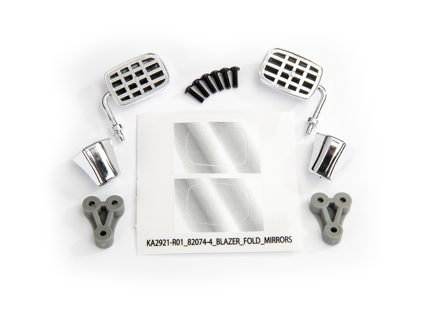 Folding Chrome Side Mirrors with Hardware (L&R)