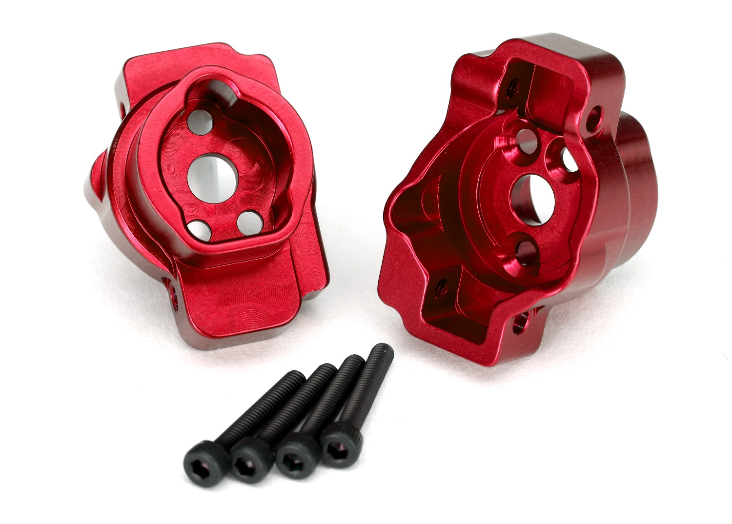 Red Aluminum Rear Portal Axle Mounts (L&R)