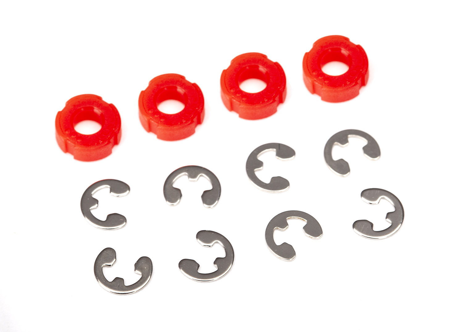 Red GTS Shock Pistons (4) with E-Clips