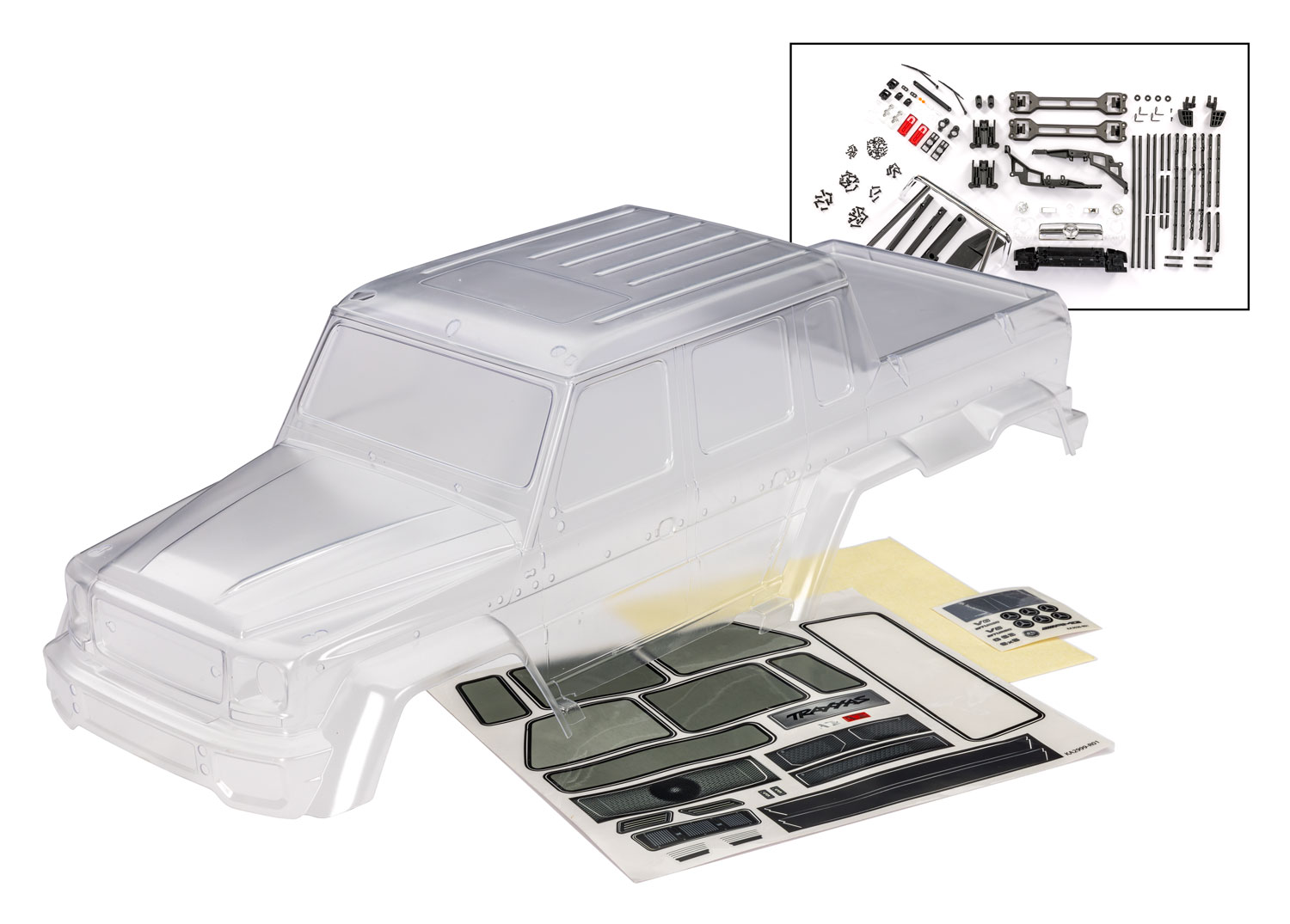 TRX-4 Mercedes-Benz G 63 AMG 6x6 Clear Clipless Body