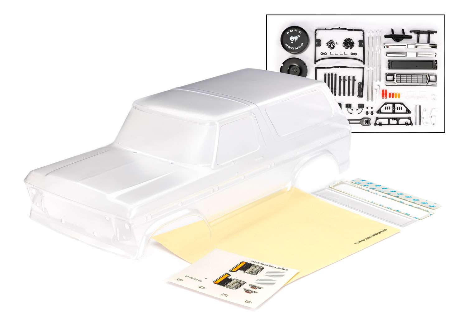 TRX-4 1979 Ford Bronco Clipless Clear Body Kit