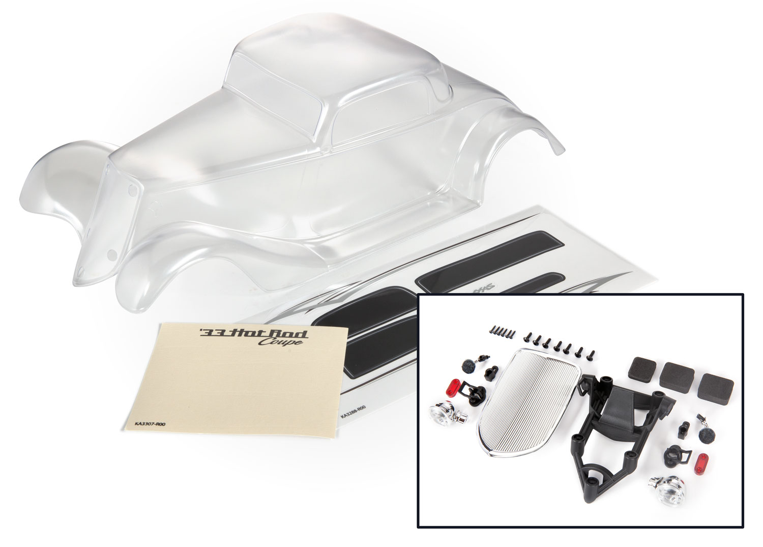 4-Tec Factory Five '33 Hot Rod Coupe Clear Body