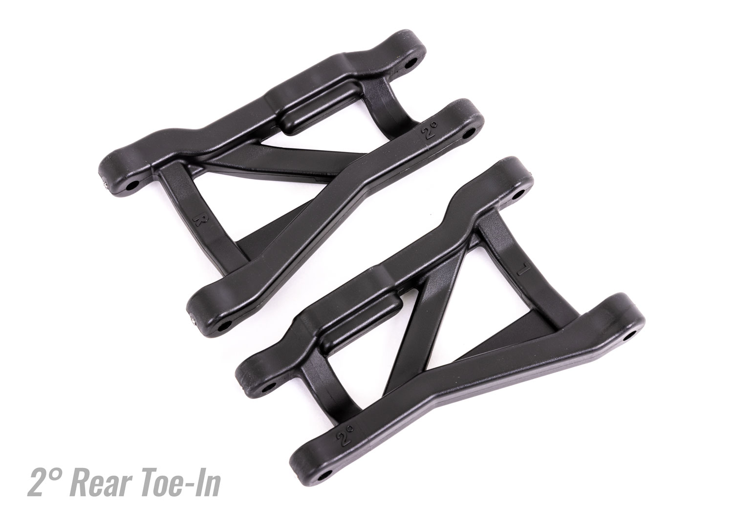 Black Rear HD Suspension Arms 2-Degree Toe Angle (2) Black Rear HD Suspension Arms 2-Degree Toe Angle (2)
