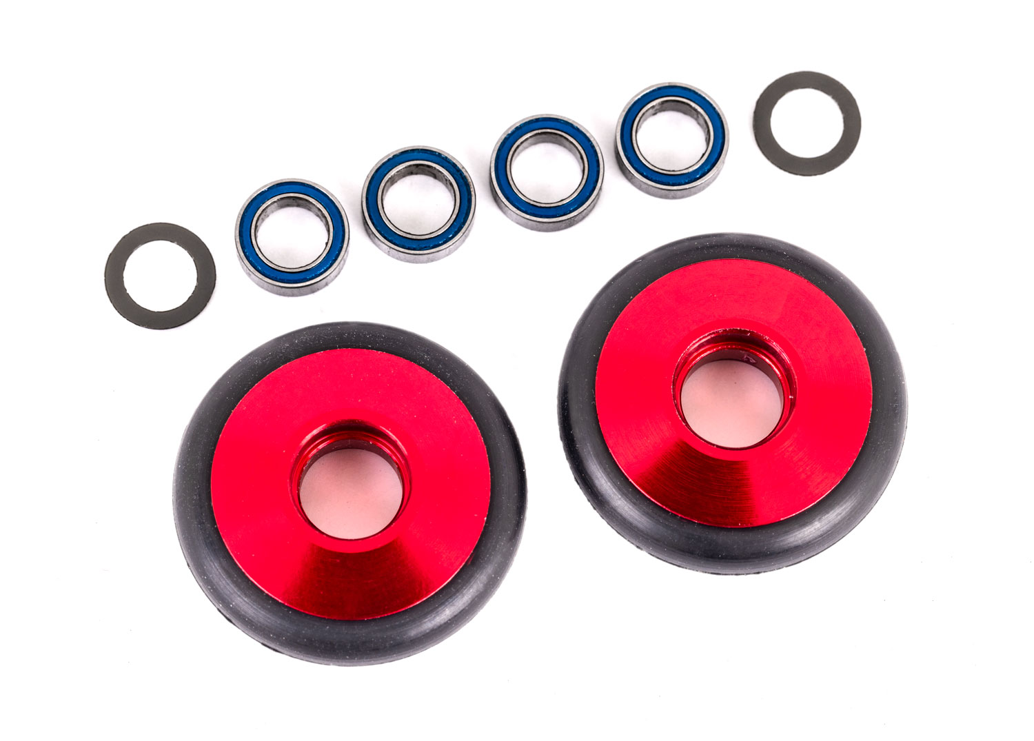 Red Aluminum Wheelie Bar Wheels & Bearings Red Aluminum Wheelie Bar Wheels & Bearings