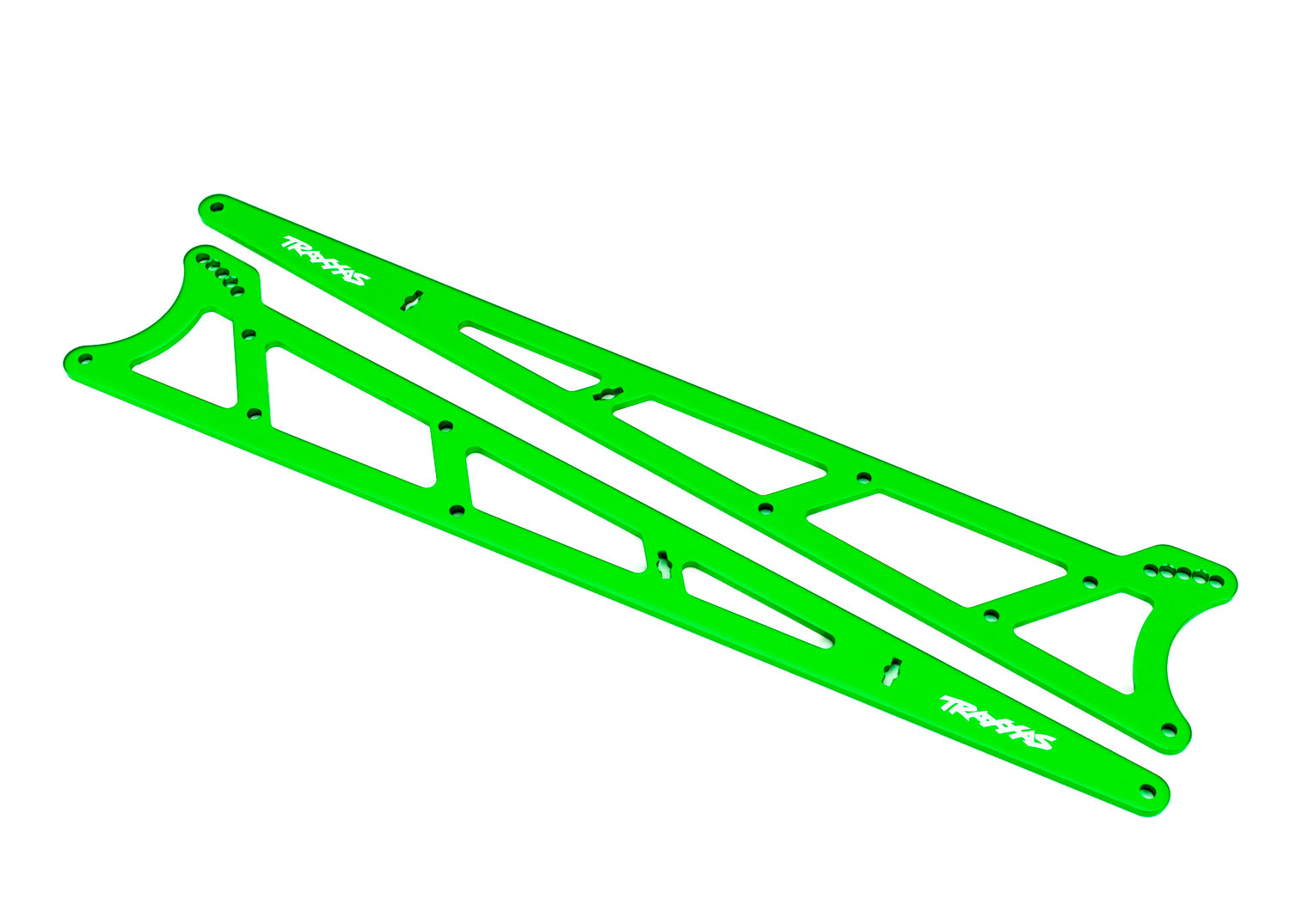 Green Aluminum Wheelie Bar Side Plates (2)