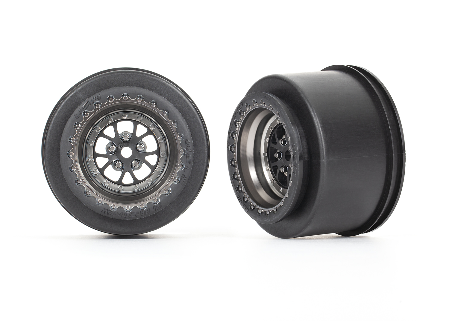 Weld Satin Black Chrome Rear Wheels (2) Weld Satin Black Chrome Rear Wheels (2)