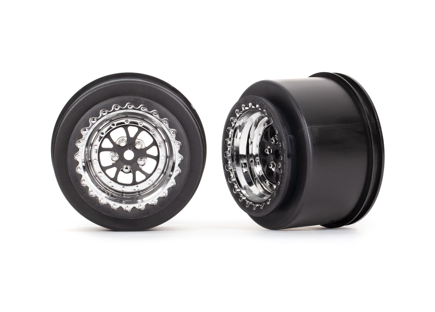 Weld Chrome and Black Rear Wheels (2) Weld Chrome and Black Rear Wheels (2)