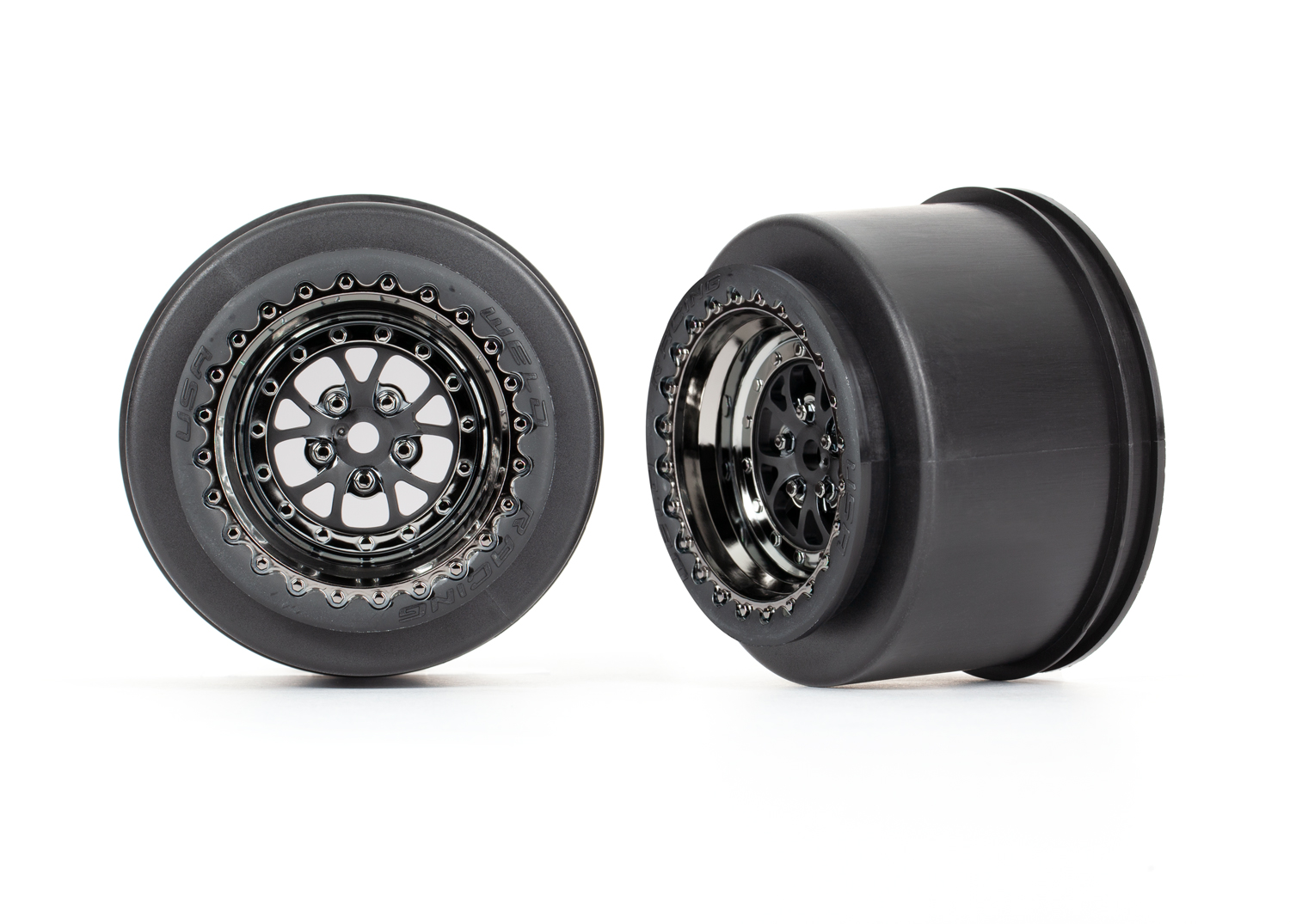 Weld Black Chrome Rear Wheels (2) Weld Black Chrome Rear Wheels (2)