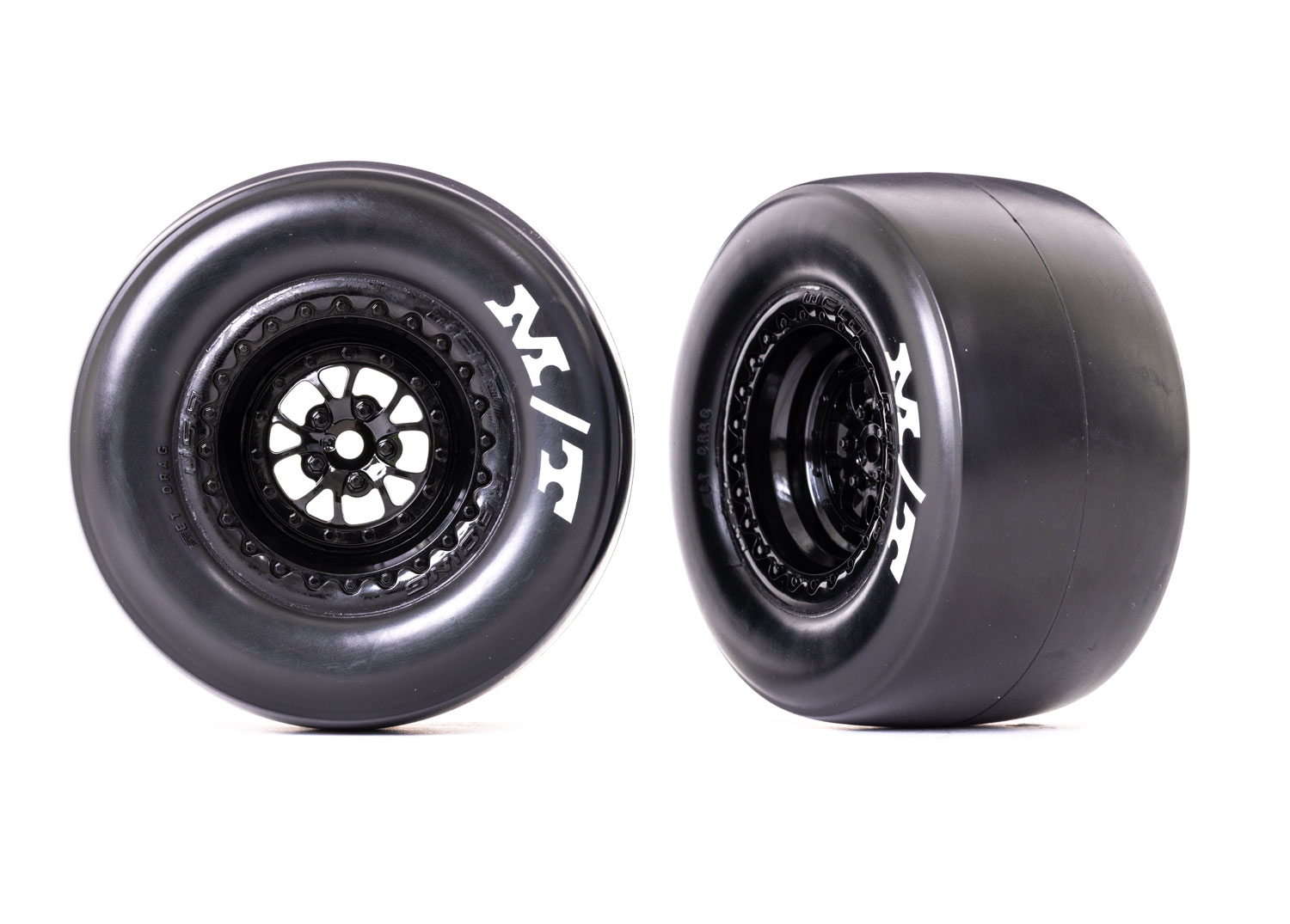 Weld Gloss Black Rear Wheels & Sticky MT Tires (2) Weld Gloss Black Rear Wheels & Sticky MT Tires (2)