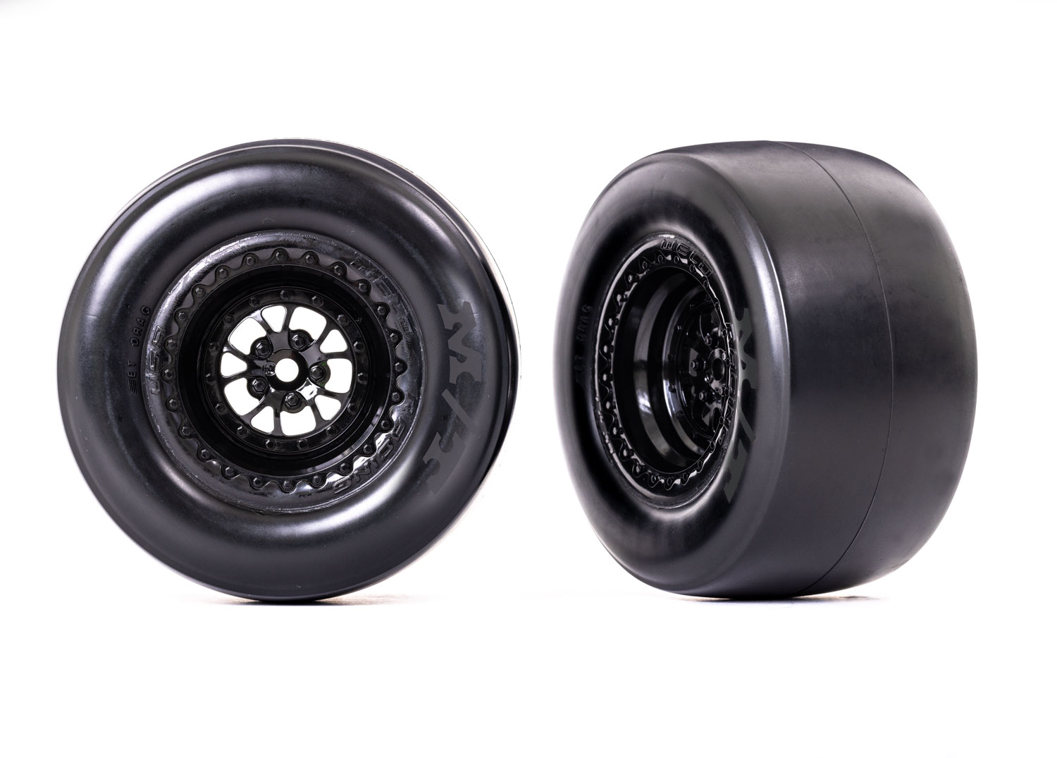 Weld Gloss Black Rear Wheels & Smoke MT Tires (2) Weld Gloss Black Rear Wheels & Smoke MT Tires (2)