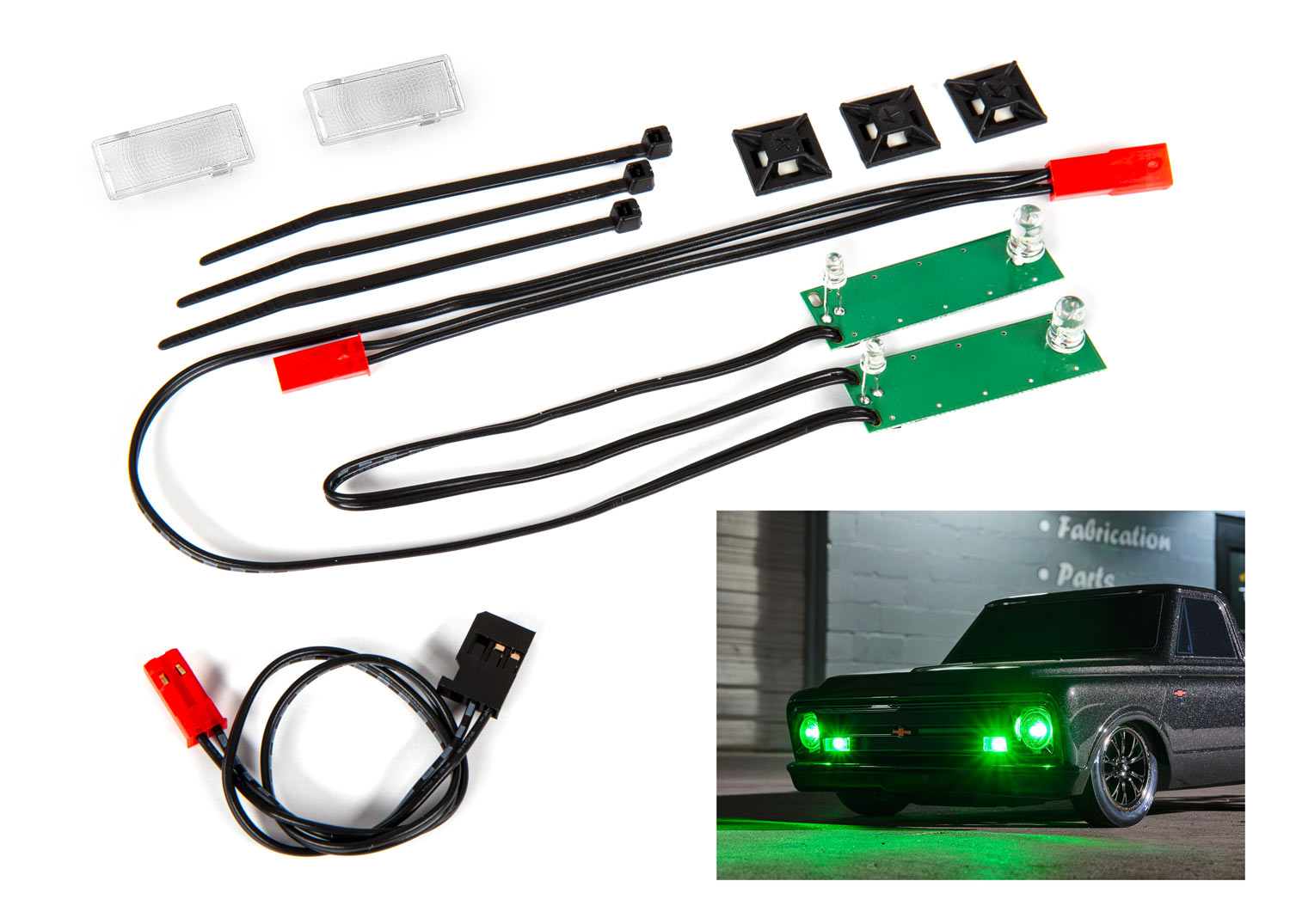 Drag Slash Green LED Headlight Set