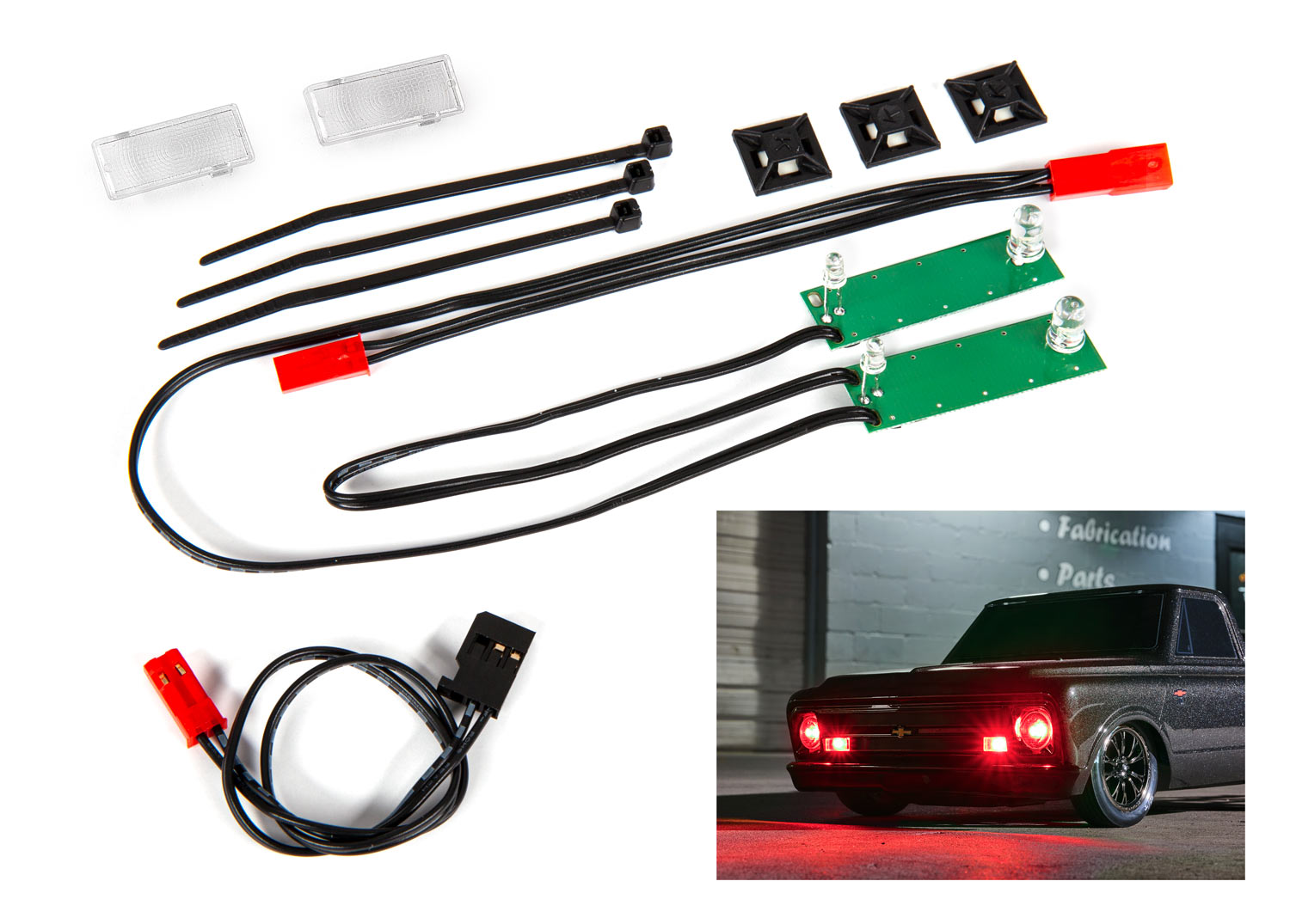 Drag Slash Red LED Headlight Set