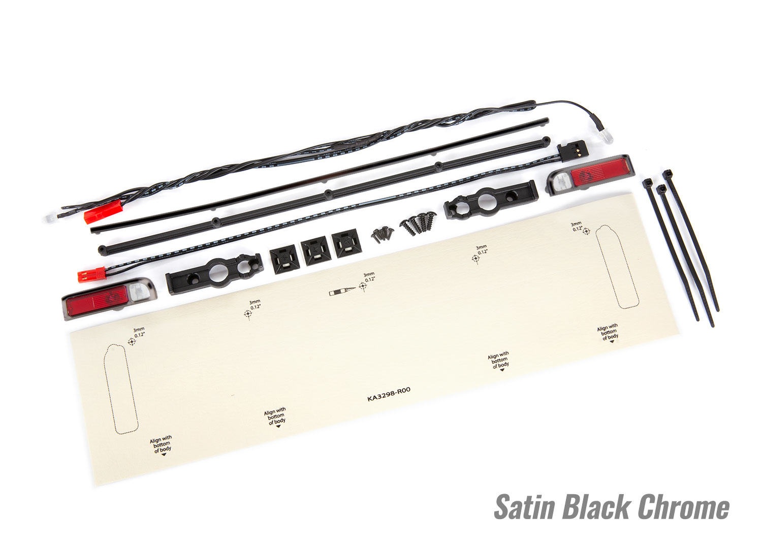 Drag Slash Red LED Tail Lights w/ Satin Blk Trim