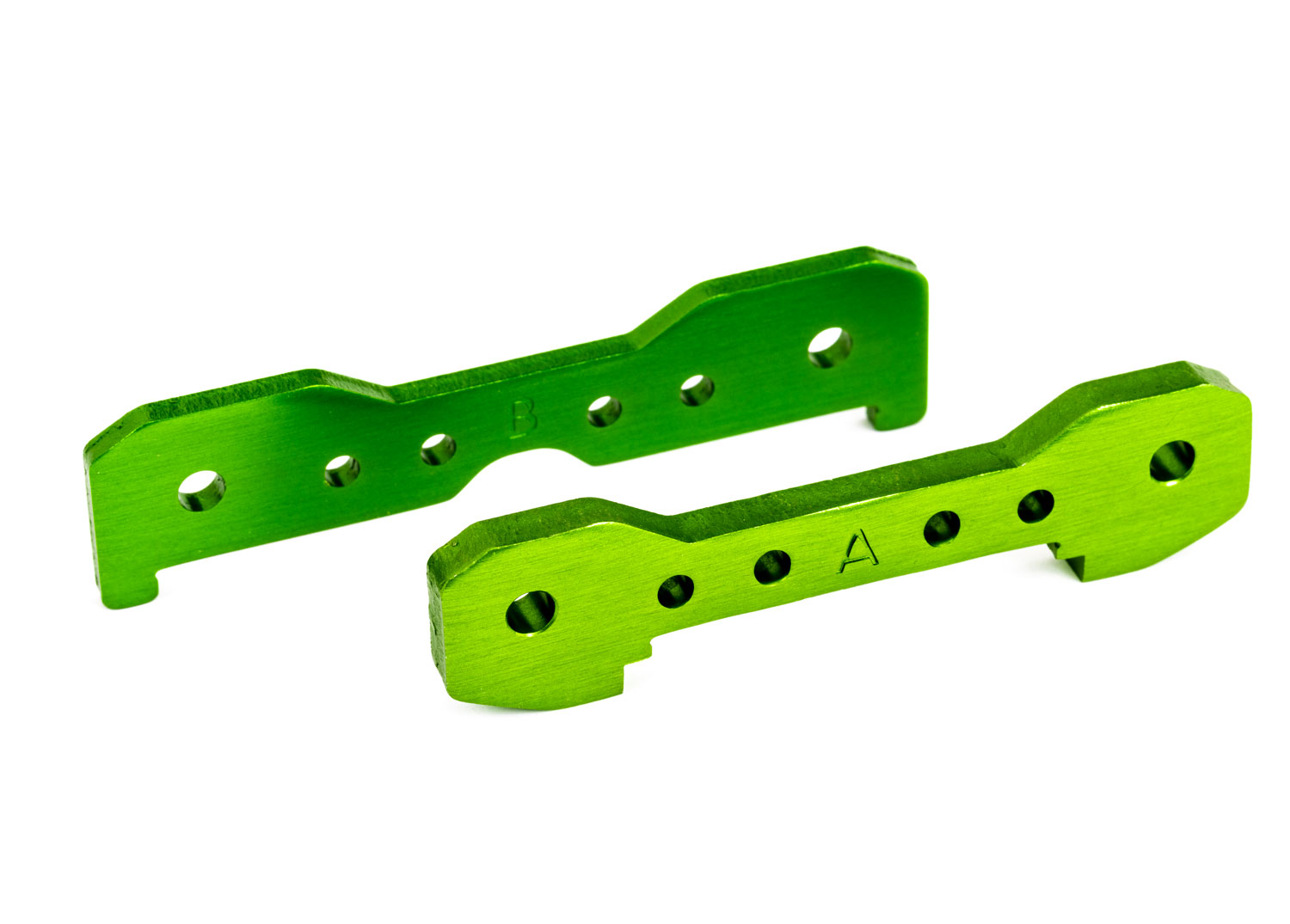 Green 6061-T6 Aluminum Front Tie Bars (2) Green 6061-T6 Aluminum Front Tie Bars (2)