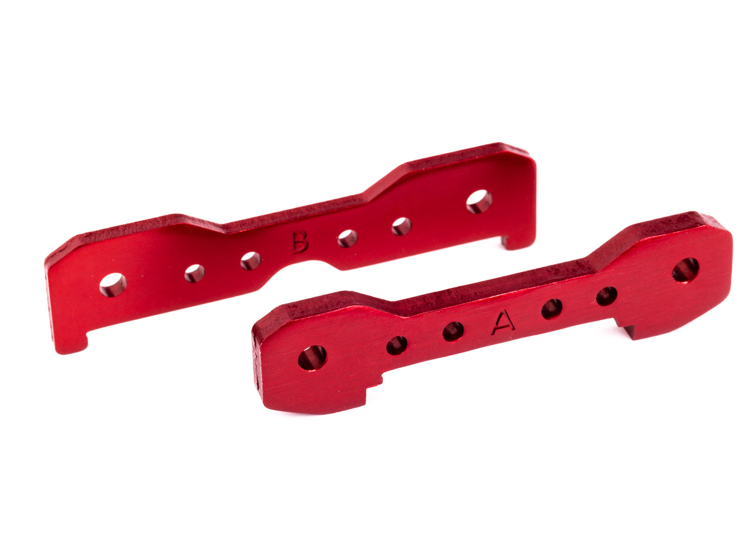 Red 6061-T6 Aluminum Front Tie Bars (2) Red 6061-T6 Aluminum Front Tie Bars (2)