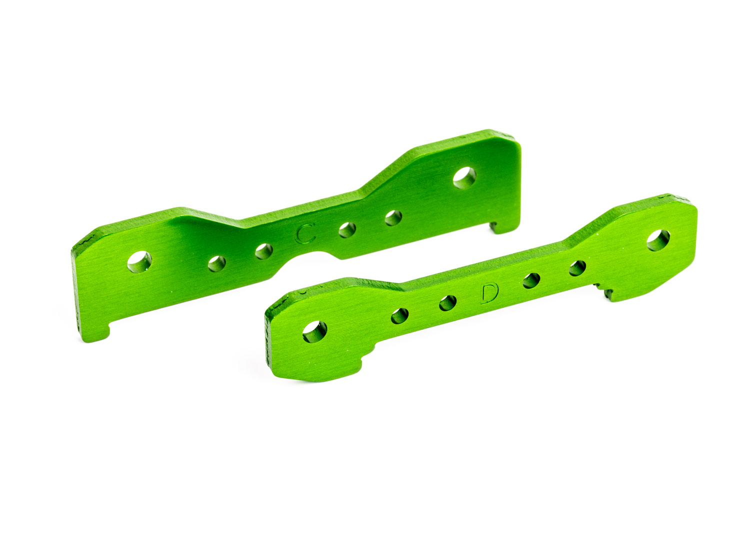 Green 6061-T6 Aluminum Rear Tie Bars (2) Green 6061-T6 Aluminum Rear Tie Bars (2)