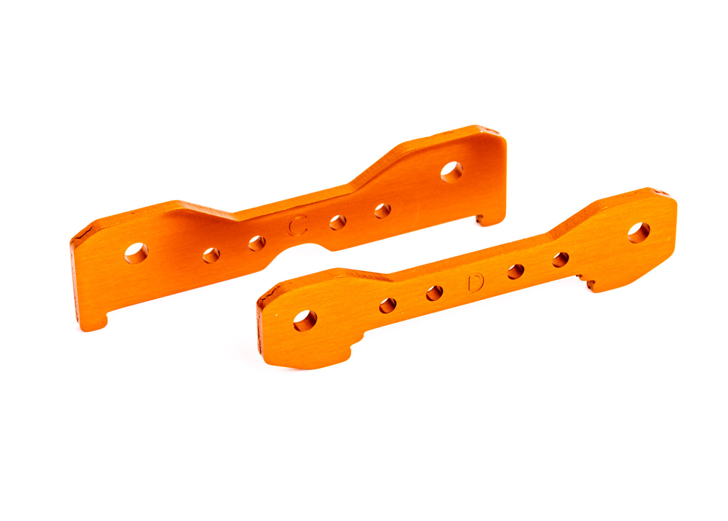 Orange 6061-T6 Aluminum Rear Tie Bars (2) Orange 6061-T6 Aluminum Rear Tie Bars (2)