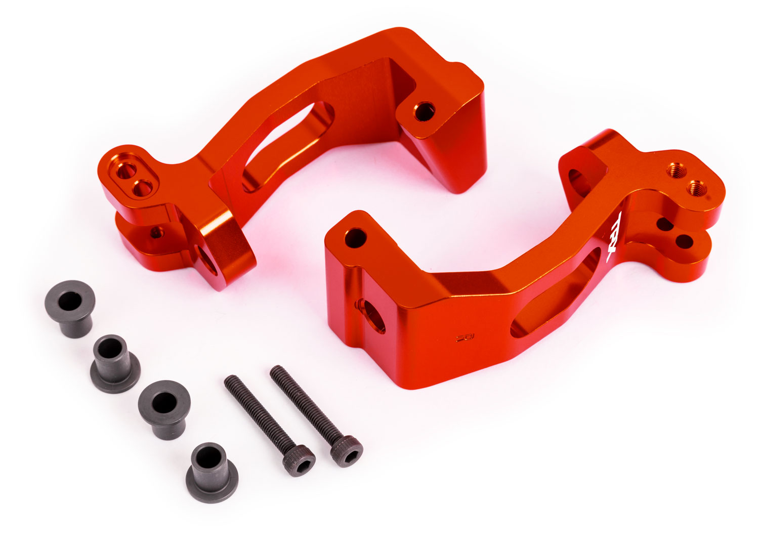 Red 6061-T6 Aluminum Caster Blocks Red 6061-T6 Aluminum Caster Blocks