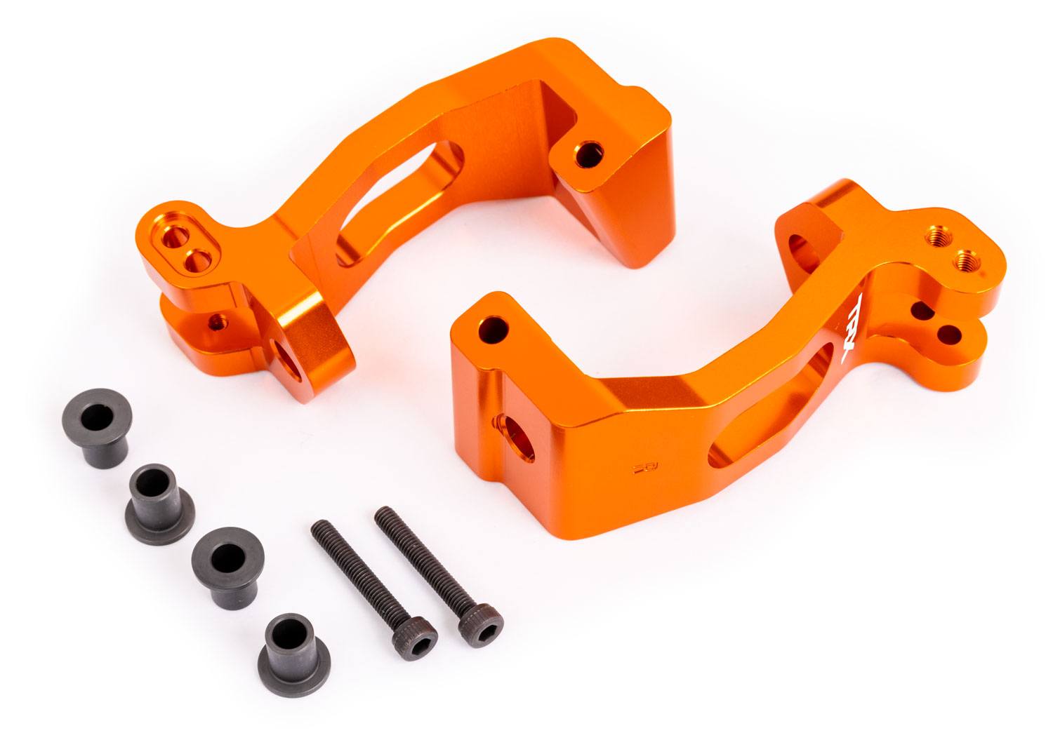 Orange 6061-T6 Aluminum Caster Blocks