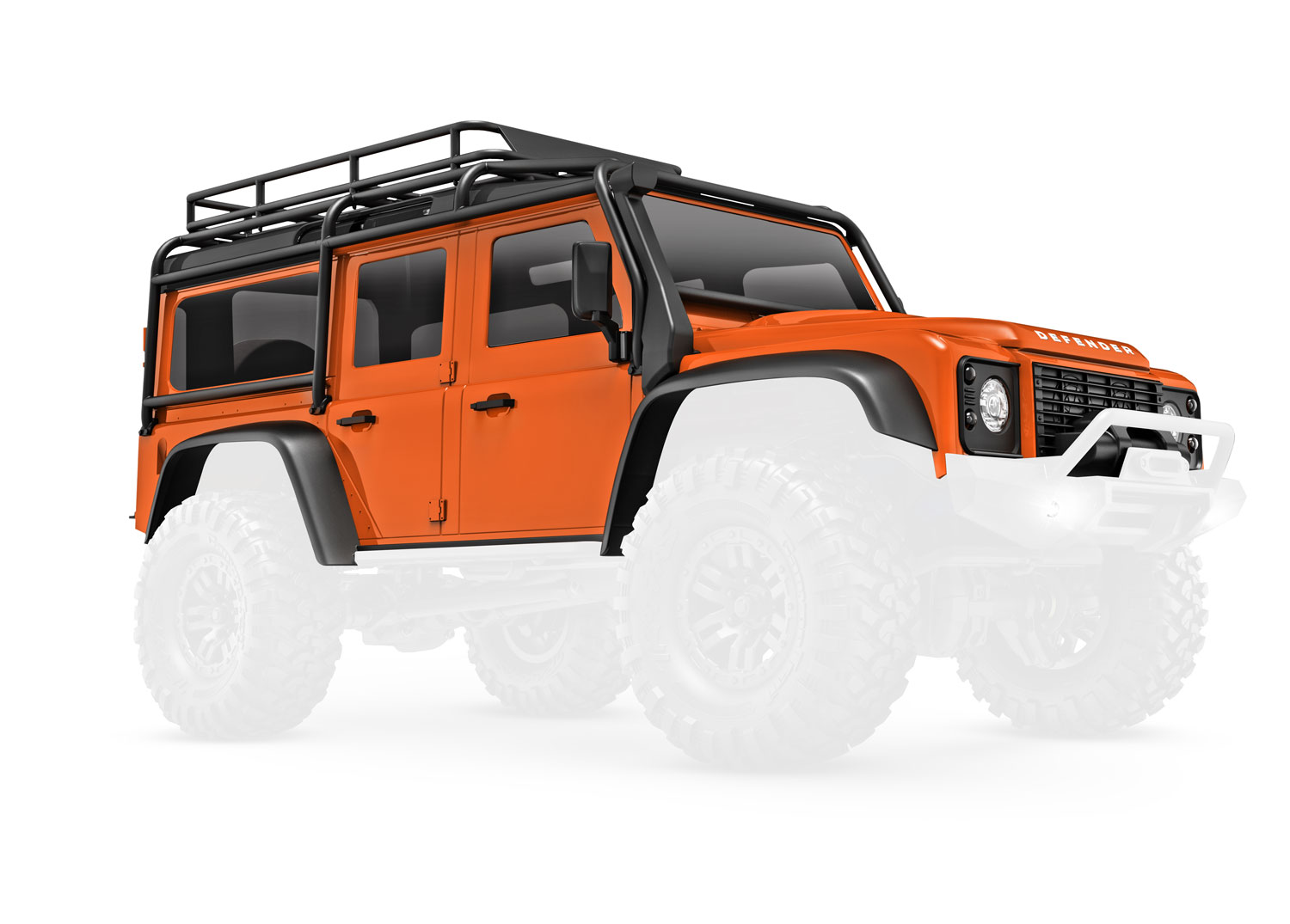 TRX-4M Land Rover Defender Assembled Orange Body