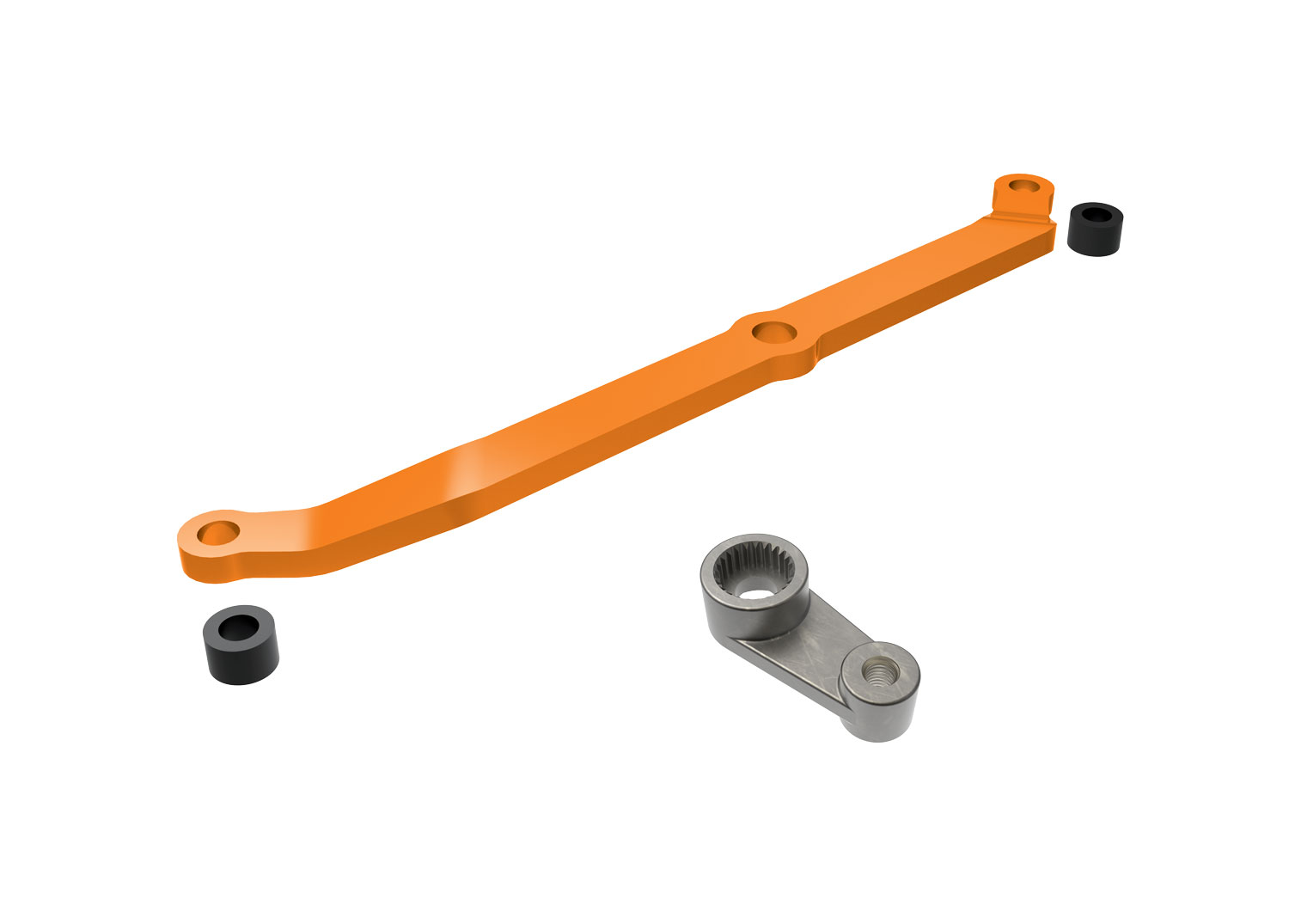Orange Aluminum Steering Link & Metal Servo Horn
