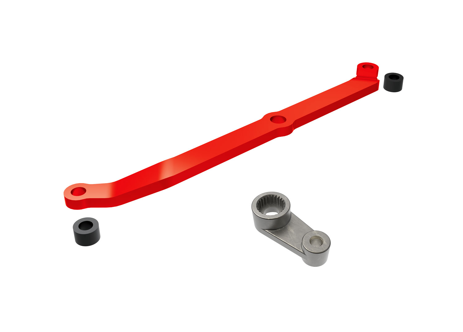 Red Aluminum Steering Link & Metal Servo Horn