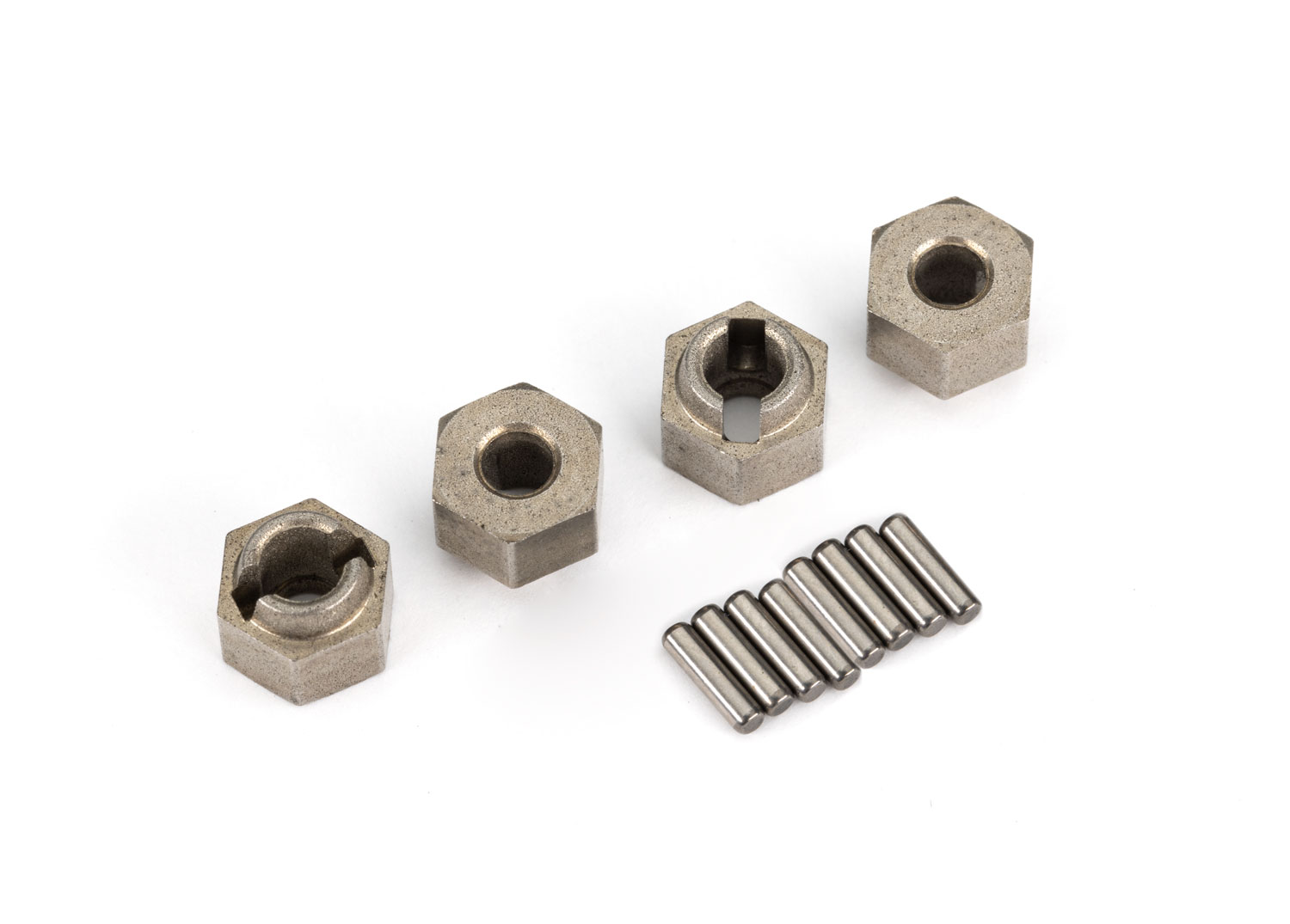 7 mm Steel Wheel Hubs (4) with Axle Pins