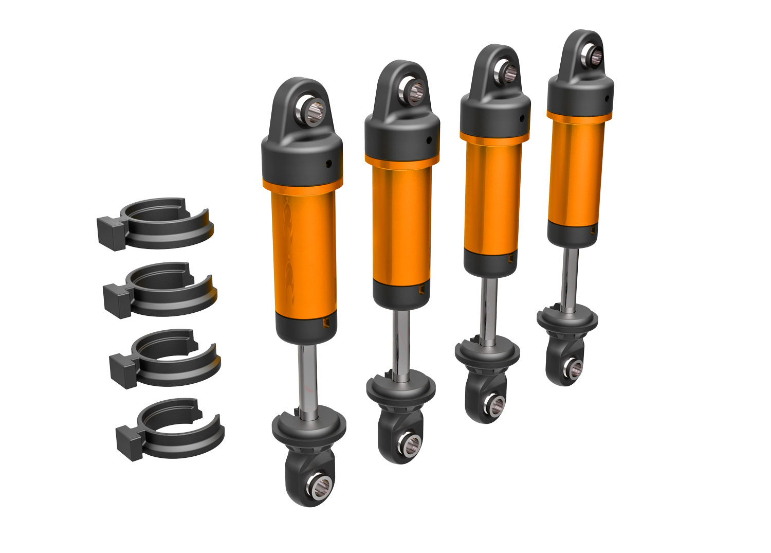 Orange Aluminum GTM Shocks (4)